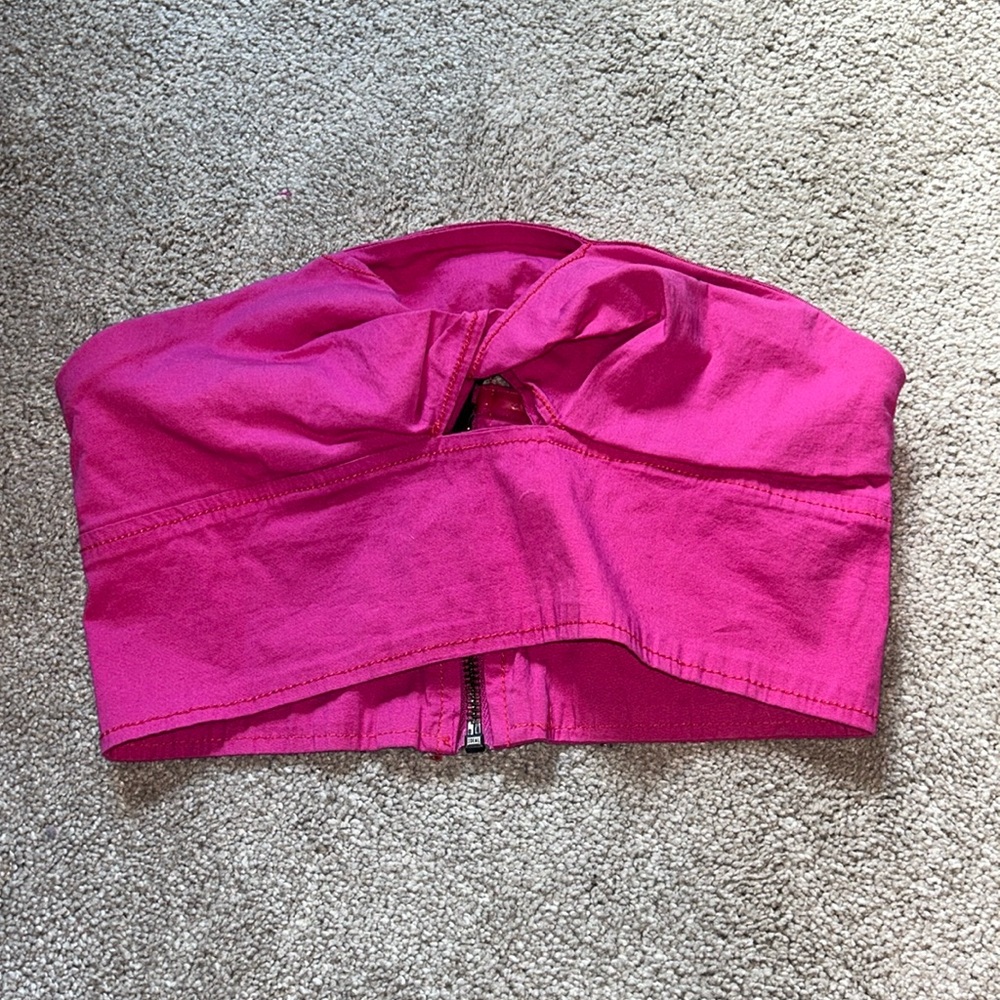 strapless pink urban outfitters top